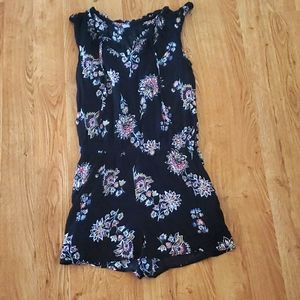 Black Floral Old Navy Romper